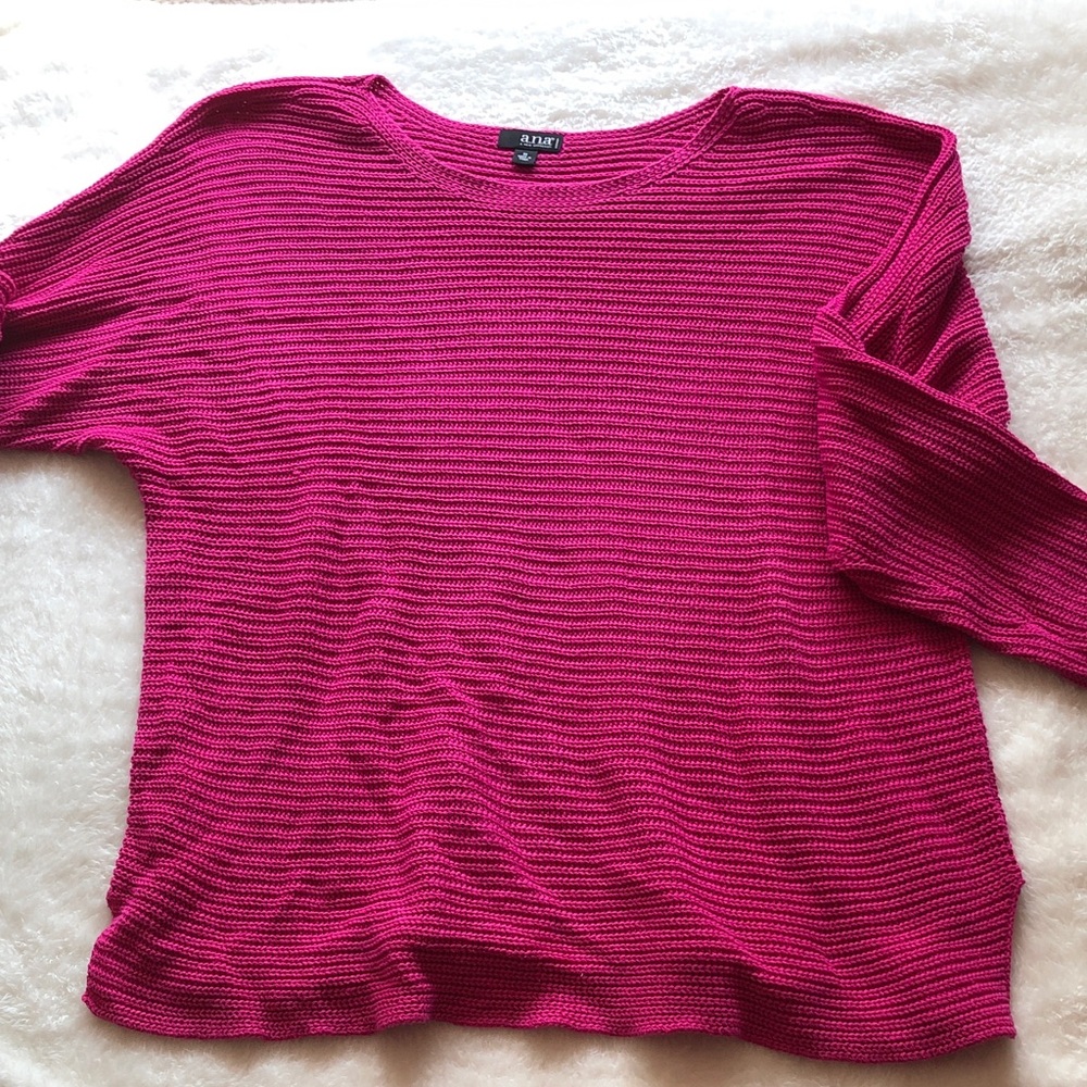a.n.a Vibrant Pink Knit Sweater